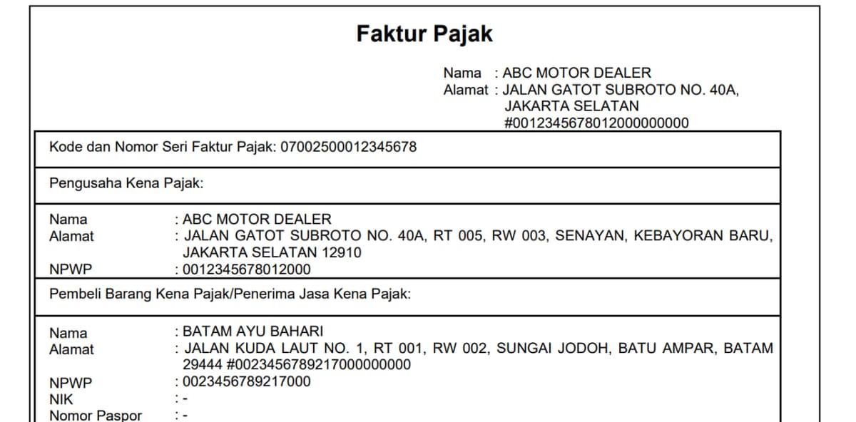 faktur pajak